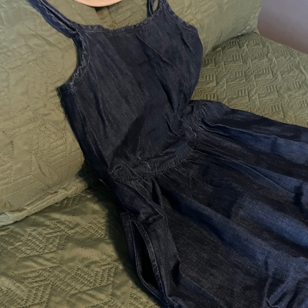 GAP Dark Blue Denim Maxi Dress - Picture 7 of 7